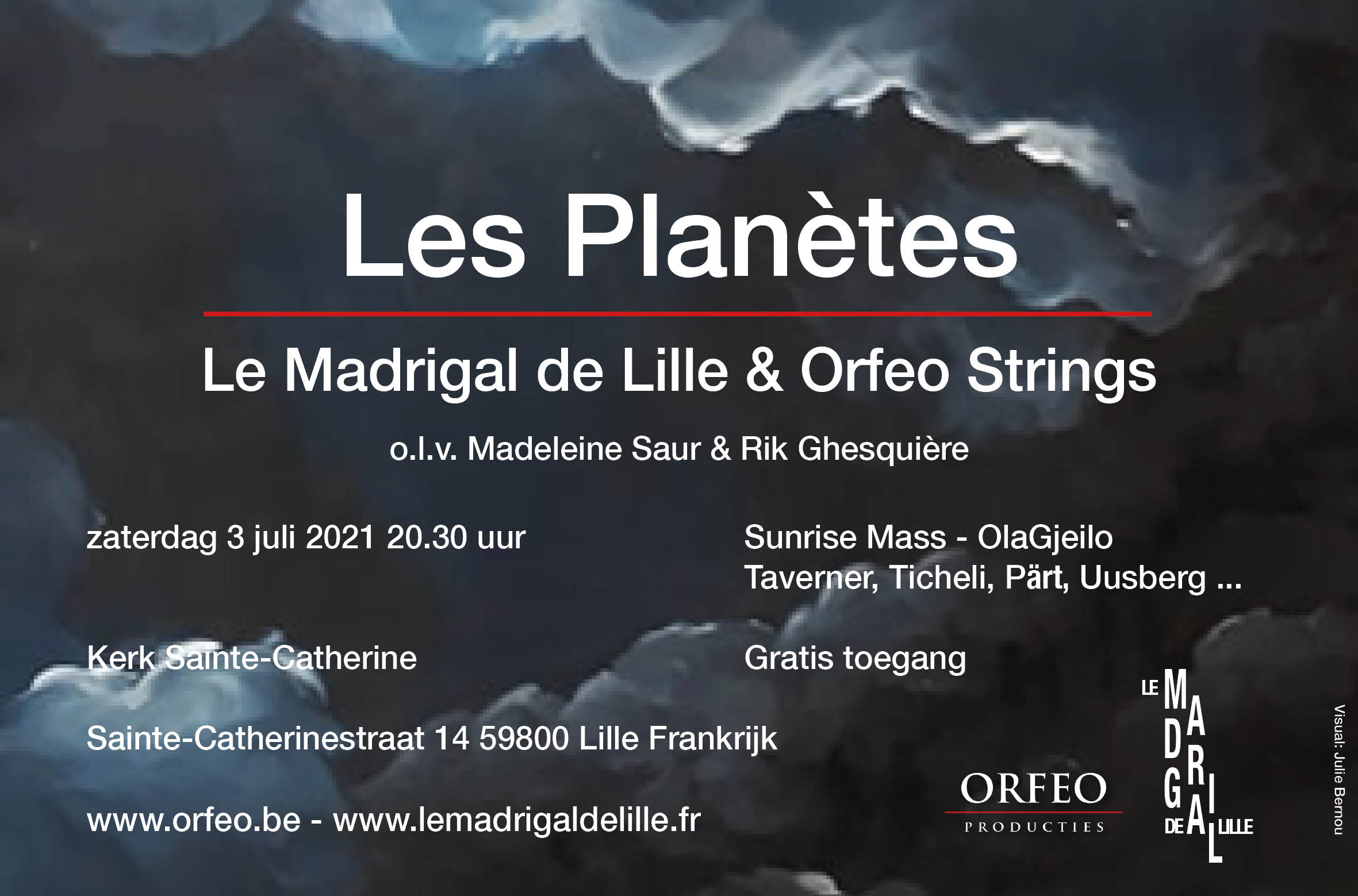 Concert les Planètes op 3 juli in Lille (FR)
